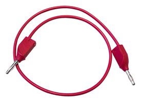MUELLER ELECTRIC BU-2929-M-39-2 STACKABLE 4MM BANANA PLUG-PLUG, RED, 39" ROHS COMPLIANT: YES