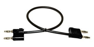 MUELLER ELECTRIC BU-7070-B-24-0 STACKABLE 4MM BANANA PLUG-PLUG, BLK, 24" ROHS COMPLIANT: YES