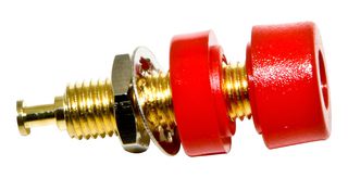 MUELLER ELECTRIC BU-P2854-2 BANANA CONNECTOR, JACK, 15A, 2KV, RED ROHS COMPLIANT: YES