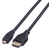 ROLINE 11.44.5581 CABLE ASSY, HDMI A PLUG-D MICRO PLUG, 2M ROHS COMPLIANT: YES