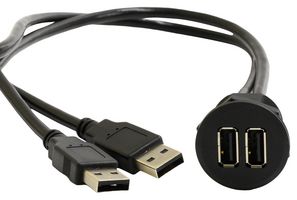 MULTICOMP PRO MP009825 USB CABLE, TYP A DUAL RCPT-PLUGX2, 500MM ROHS COMPLIANT: YES