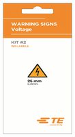 TE CONNECTIVITY 2403900-1 LABEL, WARNING, 25MM, YEL, DIE-CUT