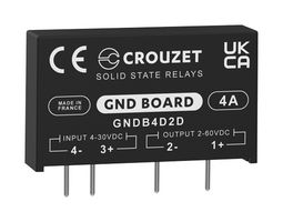 CROUZET GNDB4D2D SOLID STATE RELAY, 4A, 2-60VDC, THT