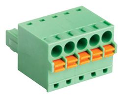 CAMDENBOSS CSTBP92HE/5 TERMINAL BLOCK, PLUGGABLE, 5POS, 21AWG ROHS COMPLIANT: YES