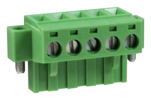 CAMDENBOSS CTBP9208/5FL TERMINAL BLOCK, PLUGGABLE, 5POS, 14AWG ROHS COMPLIANT: YES