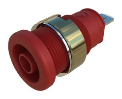 HIRSCHMANN TEST AND MEASUREMENT 972355201 CONECTOR, 4MM HEMBRA, ROJO, 25A, QC