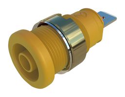 HIRSCHMANN TEST AND MEASUREMENT 972356203 CONNECTOR, 4MM SOCKET, YELLOW, 32A, QC ROHS COMPLIANT: YES