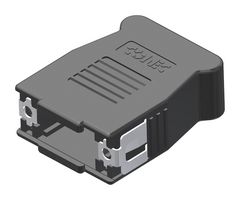 AMPHENOL CONEC 16-001810E D SUB BACKSHELL, 90/180DEG, DE, ABS ROHS COMPLIANT: YES