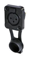 REAN RRX3F-Z-002-1 XLR CONN, RCPT, 3POS, PANEL MOUNT