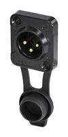 REAN RRX3M-Z-002-1 XLR CONN, PLUG, 3POS, PANEL MOUNT