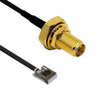 SIRETTA ASMGLKL010XC113S11 RF CBL, MHF4 PLUG-SMA BLKHD JACK, 3.9"