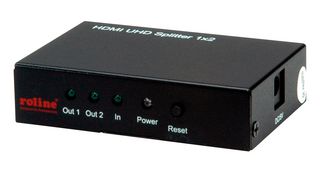ROLINE 14.01.3585 HDMI SPLITTER, 2WAY, 4K, BLACK ROHS COMPLIANT: YES