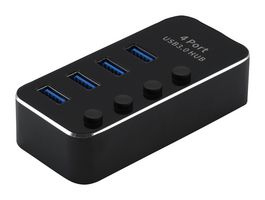 ROLINE 14.02.5056 USB HUB, 4PORT, USB 3.2 GEN 1, BLACK ROHS COMPLIANT: YES
