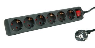 ROLINE 19.07.1075 POWER OUTLET STRIP, 250VAC, 6 OUTLET ROHS COMPLIANT: YES