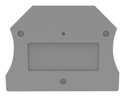 END COVER, DIN RAIL TB, PA, GRY