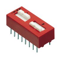 GRAYHILL 78B02ST DIP SWITCH, 2CKT, SPST-NC, 0.15A/30V, TH ROHS COMPLIANT: YES