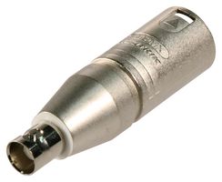 NEUTRIK NA2MBNC ADAPTER, 3 POSITION XLR PLUG-1 POSITION BNC JACK