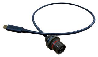 AMPHENOL SOCAPEX USB3CFTV7G050F312 USB CABLE, 3.2 C PLUG-C RCPT, 500MM