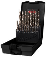 RUKO 259214ERO TWIST DRILL SET, 1-10MM DIA, 19PCS ROHS COMPLIANT: NA