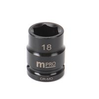 MULTICOMP PRO MP12-CRMO18 IMPACT SOCKET, 1/2" DRIVE, 18MM, 38MM L