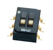 NIDEC COMPONENTS CAS-D20TB1 SLIDE SWITCH, SPDT DUAL, 0.1A, 6VDC, SMD ROHS COMPLIANT: YES
