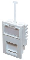 TUK FJ6JEWH#24 FACEPLATE, CAT5E OUTLET, ABS, WHT
