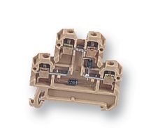 WEIDMULLER 039666 DK4D/35 DIN Rail Mount Terminal Block, 4, 380 V, 10 A, 22 AWG, 12 AWG, 4 mm RoHS Compliant: Yes