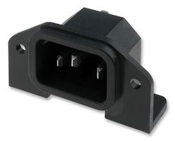 BULGIN LIMITED PX0580/PC/12132 IEC C14 INLET, PC FLANGE REAR MOUNT, 10A 250V, COVER