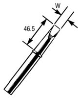 WELLER CT2E7.. Soldering Iron Tip, Screwdriver, 7 mm RoHS Compliant: NA