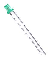 KINGBRIGHT L-493GT LED, GREEN, T-1 3/4 (5MM), 5MCD, 568NM
