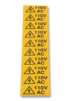 TE CONNECTIVITY LBC-13026 LABEL, 110VAC, CARD OF 10