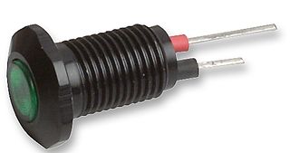 MARL 662-312-04 PANEL MOUNT INDICATOR, LED, 6.35MM, GREEN, 2.2V