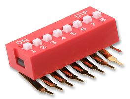 MULTICOMP PRO MCNDA-08V DIP SWITCH, 8POS, SPST-NO, SLIDE ROHS COMPLIANT: YES