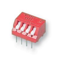 GRAYHILL 76PSB04T SWITCH, DIP, 4 POS, SPST, PIANO
