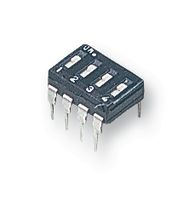 APEM NDIR-04STV DIP Switch, NDI Series, SPST, DIP Sealed, Through Hole, 25 mA, 24 VDC RoHS Compliant: Yes