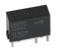 OMRON ELECTRONIC COMPONENTS G6D-1A-ASI DC9 POWER RELAY, SPST-NO, 9VDC, THT ROHS COMPLIANT: YES
