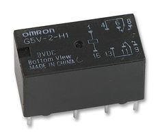 OMRON ELECTRONIC COMPONENTS G5V-2-H1 DC9 RELAY, SIGNAL, DPDT, 24VDC, 1A