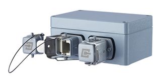 METZ CONNECT 1401060320ME WALL OUTLET, 2 PORT, IP67, GREY