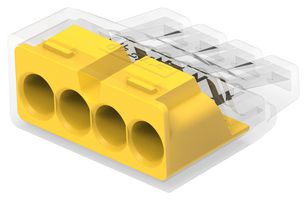 TE CONNECTIVITY 2388553-4 WIRE SPLICE CONN, 12-22 AWG, YEL, PC/PP
