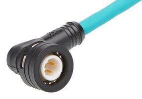 MOLEX 120406-0022 CORD, 4P M12 R/A PLUG-FREE END, 0.6M