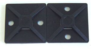 PRO POWER NB/B22 (BLACK) CBL TIE BASE 28X28X5MM BLK 10/PACK ROHS COMPLIANT: YES