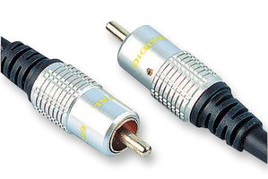 PRO SIGNAL JR9505/1M Audio / Video Cable Assembly, Phono (RCA) Plug, Phono (RCA) Plug, 3.2 ft, 1 m, Black RoHS Compliant: No