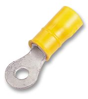 AMP - TE CONNECTIVITY 34855 Ring Tongue Terminal, PLASTI-GRIP Series, 1/4 ", M6, 10 AWG, 6 mm , Vinyl RoHS Compliant: Yes