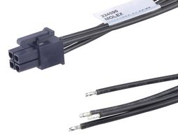 MOLEX 224095-1043 CABLE ASSY, 4P, RCPT-FREE END, 300MM