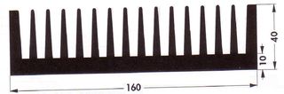 FISCHER ELEKTRONIK SK 85/50 SA Heat Sink, Standard Extruded, Black Anodized, 1.4 C/W, 40 mm, 160 mm, 50 mm RoHS Compliant: Yes