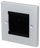 TUK KP2BRBKWH BRUSH FACEPLATE, 1MOD, ABS, BLK/WHT