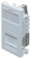 TUK SGJKKDWH FACEPLATE, CAT6 OUTLET, ABS, WHITE