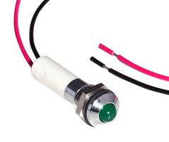 CML INNOVATIVE TECHNOLOGIES 19040251WEC LED PANEL INDICATOR, GREEN, 8MM, 12VDC ROHS COMPLIANT: YES