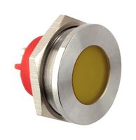 CML INNOVATIVE TECHNOLOGIES PL25SS033 LED PANEL INDICATOR, YELLOW, 25MM, 24V ROHS COMPLIANT: YES