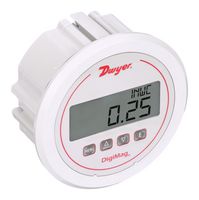 DWYER DM-1203 FLOW GAUGE, 0.5INCH-H2O, 1/8" TUBE